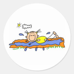 Glisser Et Glisser Sur Un Sticker Hot Day