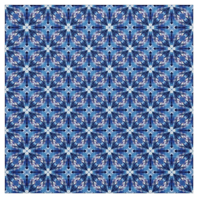 Glitch2 Blanc Bleu Mobilier Tissu (Échantillon)