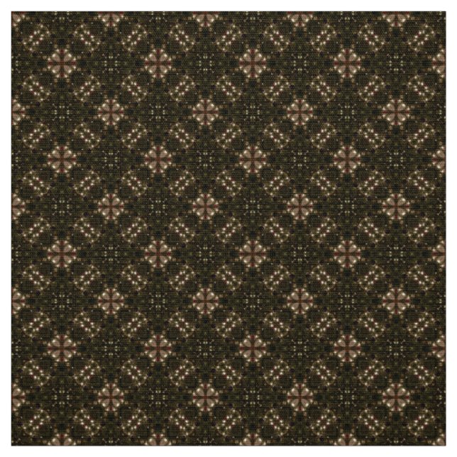 Glitch2 Chocolat Brown Quilting Artisanat Tissu (Échantillon)