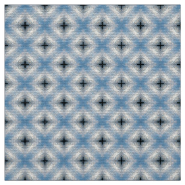 Glitch2 Ciel bleu turquoise carreau motif tissu (Échantillon)