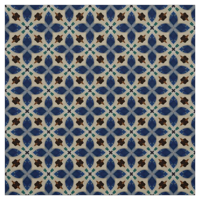 Glitch2 Clam Coque de mobilier bleu Tissu (Échantillon)