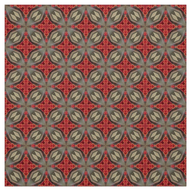 Glitch2 Deep Crimson tissu motif rouge (Échantillon)