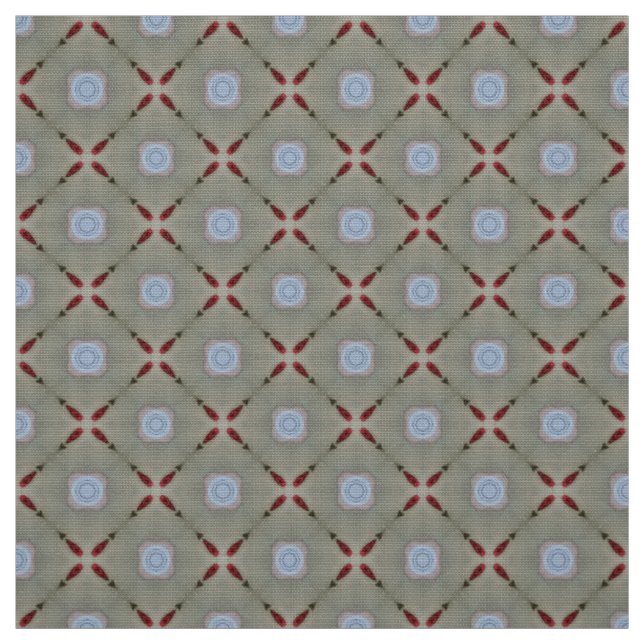 Glitch2 Olive Seagull tissu en tuiles bleues (Échantillon)