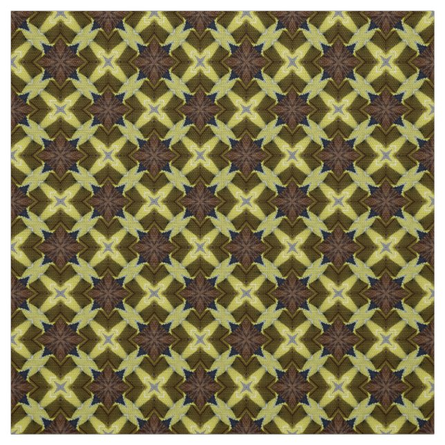 Glitch2 Tissu de meubles Brown Jaune (Échantillon)