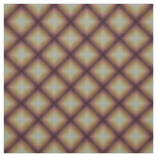 Glitch2 Tissu de meubles en forme de losange jaune (Échantillon)