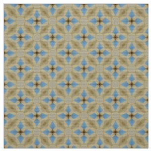 Glitch2 Tissu de mobilier jaune et bleu