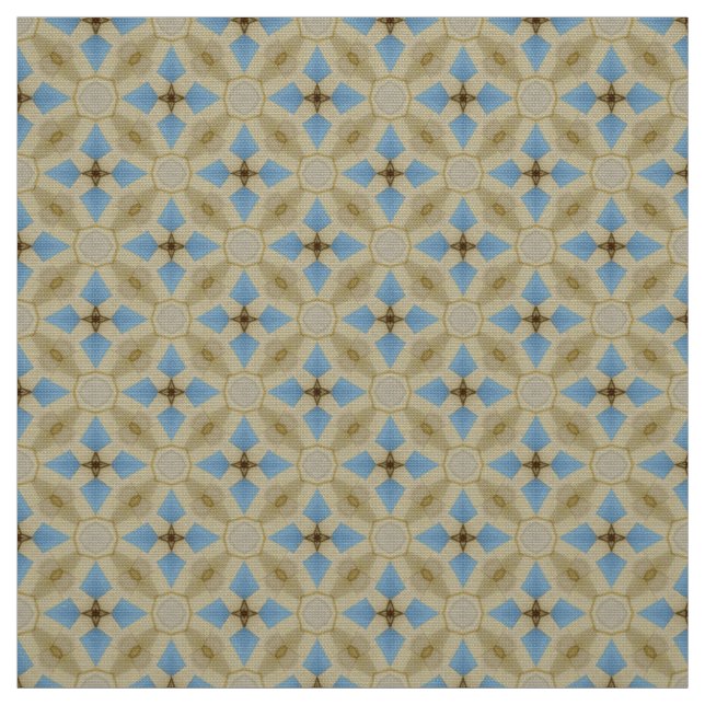Glitch2 Tissu de mobilier jaune et bleu (Échantillon)