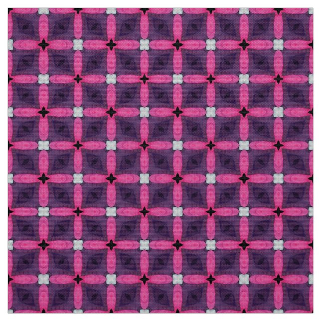 Glitch2 Tissu en polyester bleu et violet (Échantillon)