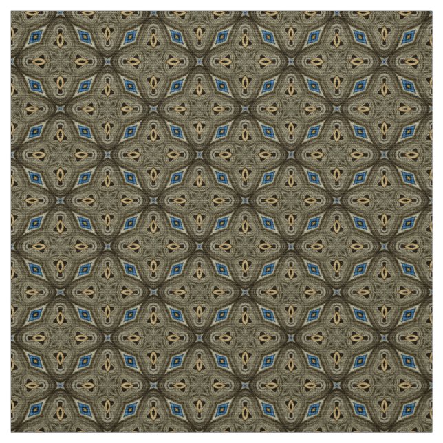 Glitch2 Tissu motif bleu olive (Échantillon)