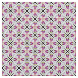 Glitch2 tissu motif magenta souple Lavender