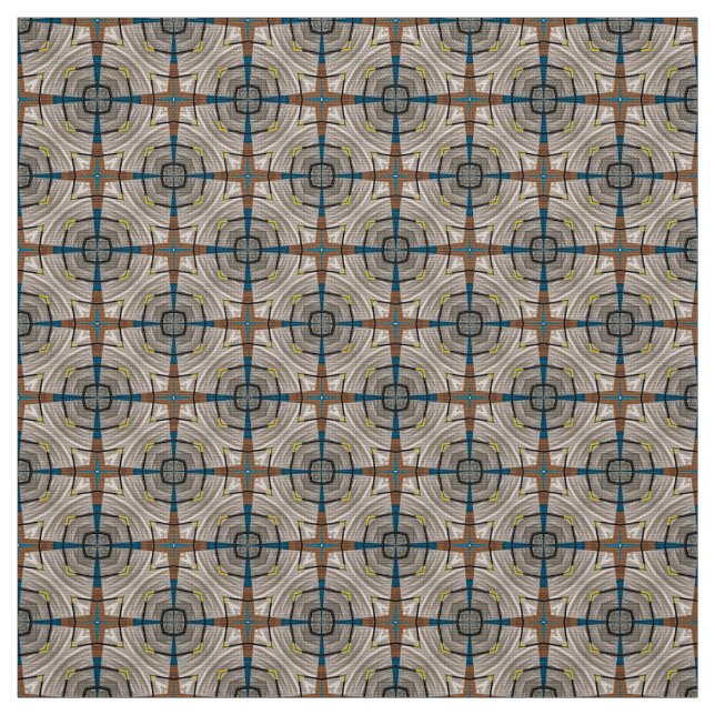Glitch2 Turquoise tissu de meubles Brown (Échantillon)