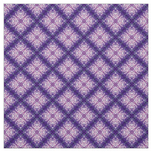 Glitch2 Violet Bleu violet Meubles blancs Tissu