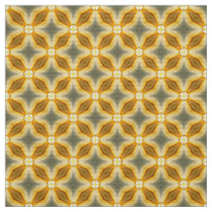 Glitch2 Yellow Golden Rod Natural Tissu de lin