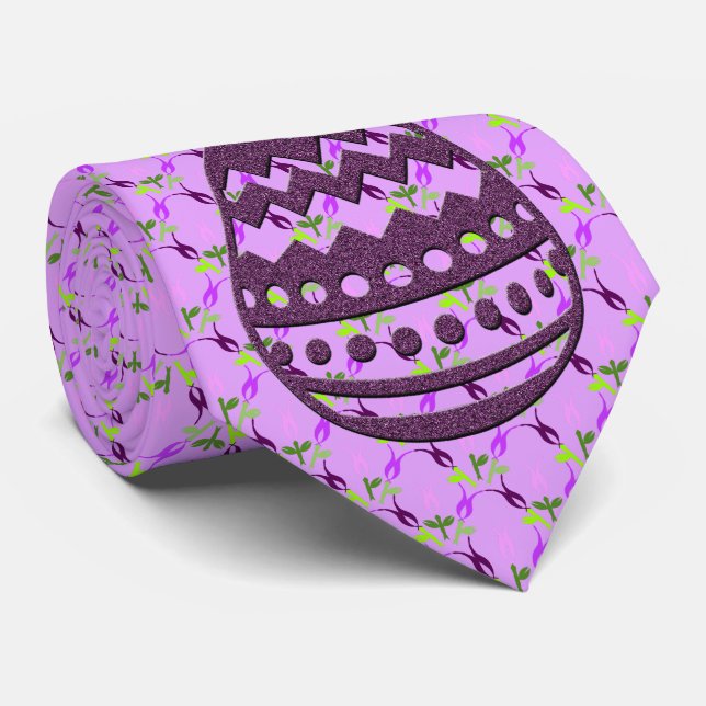 Glitterie Oeuf de Pâques sur Cravate Abstraite Lil (Roulé)