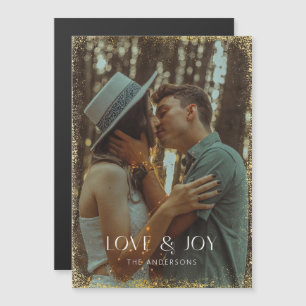Glittering Love & Joy Photo de vacances Carte magn
