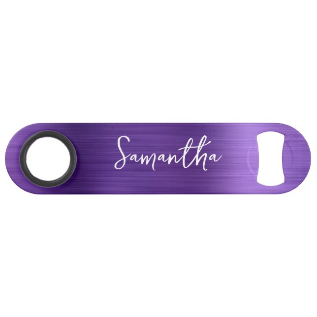Glittery Amethyst Purple Glam Nom (Devant (Horizontal))