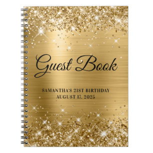 Glittery Gold Foil 21e Anniversaire Livre d'or