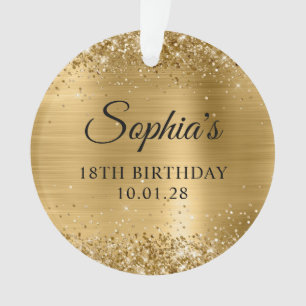 Glittery Gold Metallic 18e anniversaire Photo