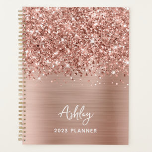 Glittery Rose Gold Glam Personnalisé 2023