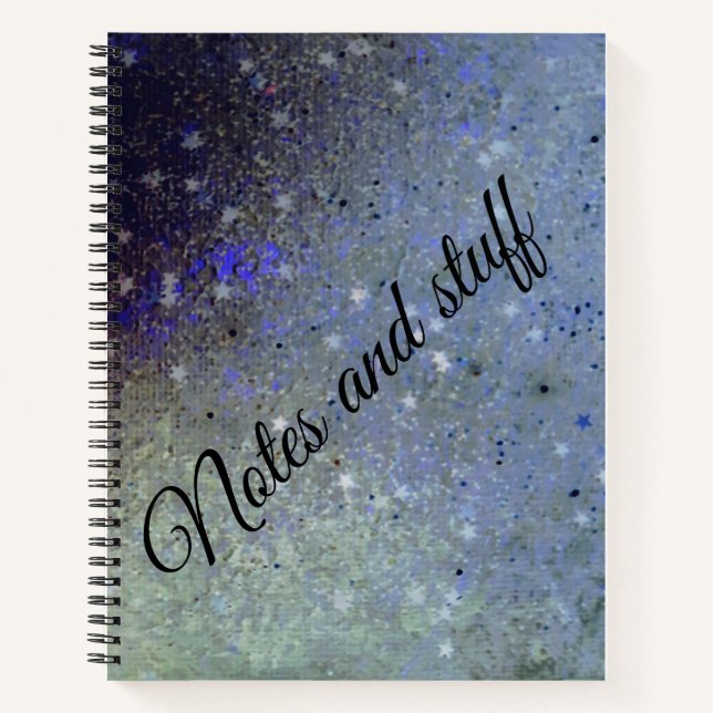 Glittery starry notes et des trucs carnet (Devant)