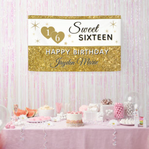 Glitz !! Bannière d'anniversaire personnalisée pou