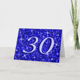 Glitz bleu foncé "Age" ruban de la carte