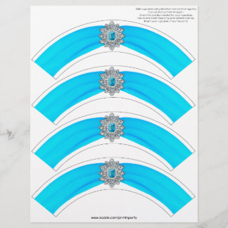 Glitz et Glam Cupcake Wrap - Aqua