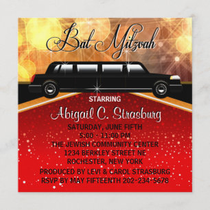 Glitz Glamor Red Carpet Movie Star Invitations