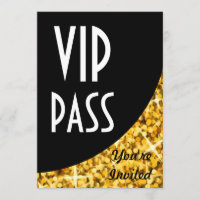 "Glitz Gold" invitation "courbe noire" "Passe VIP"