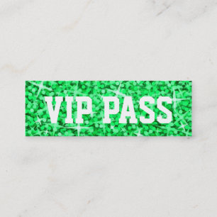 Glitz Green 'VIP PASS' carte de visite maigre