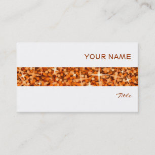 Glitz Orange rayure carte de visite blanc