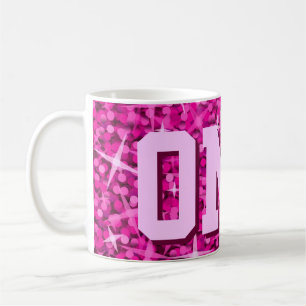 Glitz Pink print mug 'OMG!'