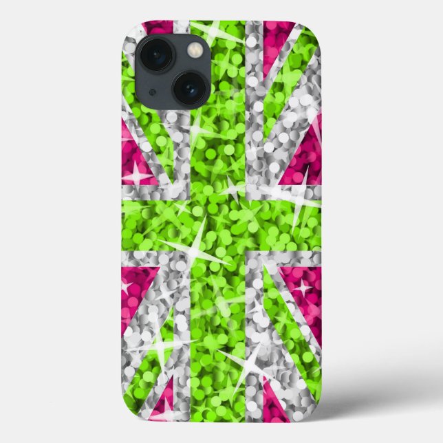 Glitz UK Lime coque iphone (Verso)