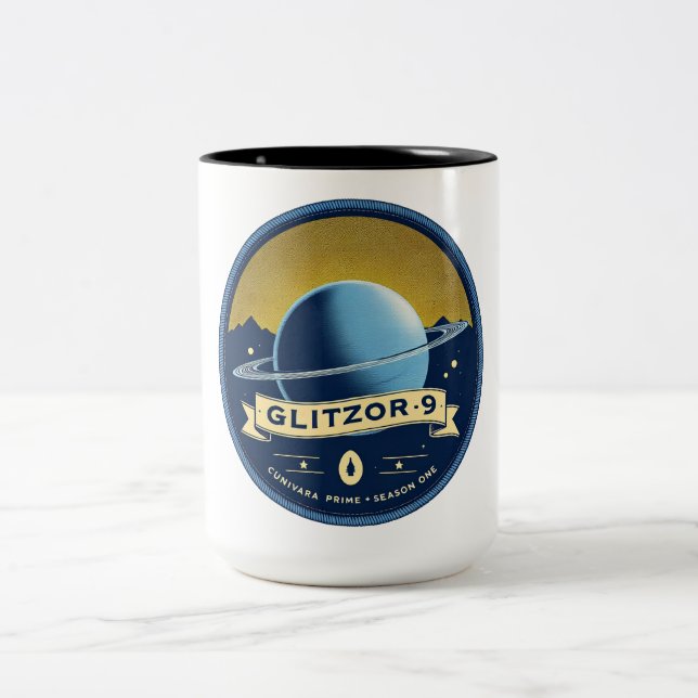 Glitzor-9 Anneau Monde Emblème – Mug Collection (Centre)