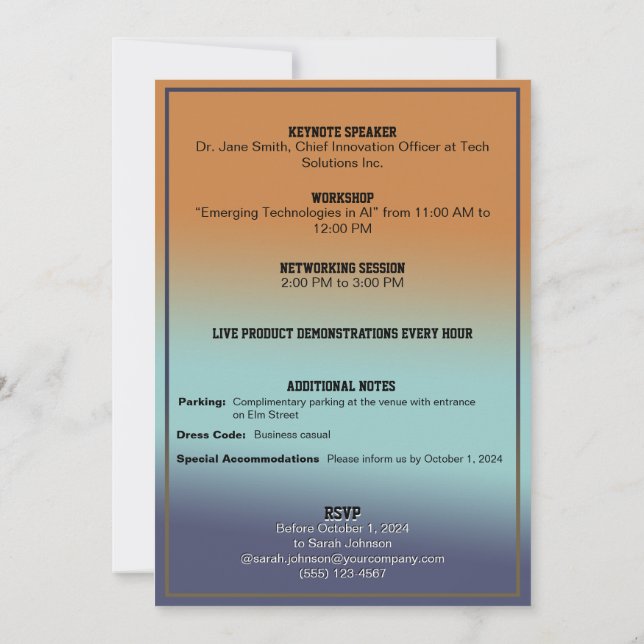 Global Innovations Tech Expo Invitation Card (Dos)