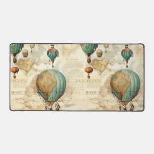 Globe Ancien Ballon à Air Chaud Carte Antique