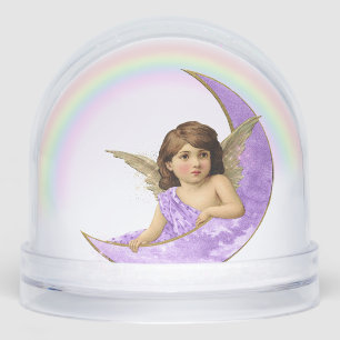 Globe de neige de style vintage violet