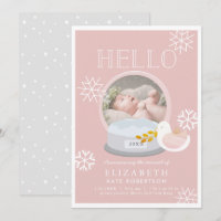 Globe de neige d'hiver Faire-part de naissance fil
