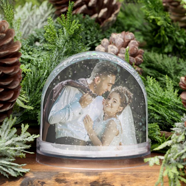 Globe de neige Mariage personnalisé avec votre pho (Hiver)