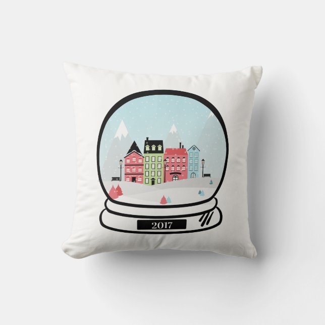 Globe des neiges d'hiver Oreiller (Recto)