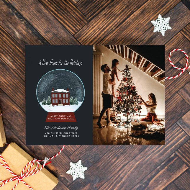 Globe des neiges - Vacances - Faire-part de déména (Créateur téléchargé)