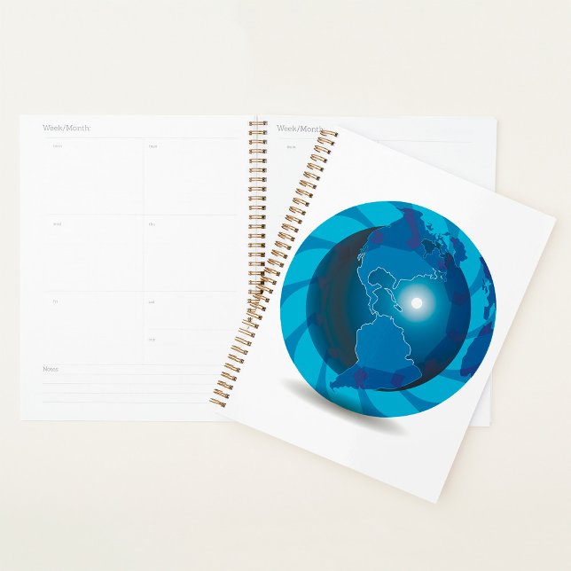 Globe terrestre moderne carte du monde bleu (Créateur téléchargé)
