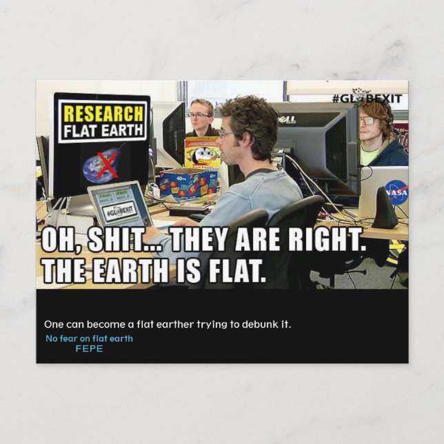 #GLOBEXIT CARTE RFE (Collection Flat Earth 2017) (Devant)