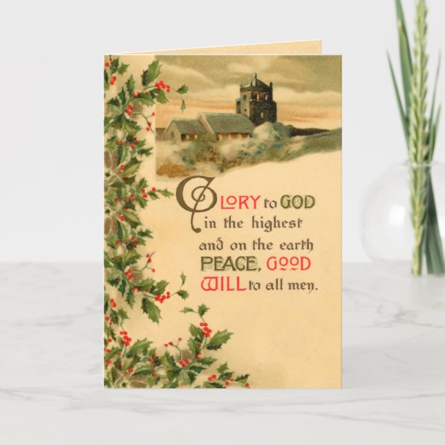 Gloire à Dieu Carte de Noël (Devant)