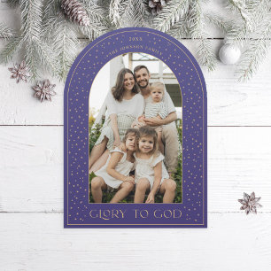 Gloire à Dieu Gold Stars Arch Carte photo de vacan