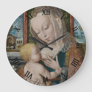 Gloire à Jésus et Marie Carré Horloge murale
