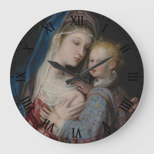 Gloire à Jésus et Marie Carré Horloge murale