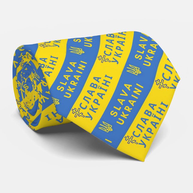 Gloire à l'Ukraine Guerre Trident Col Cravate (Roulé)