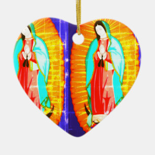 Gloire À Notre Dame De Guadalupe Ornement En Céram