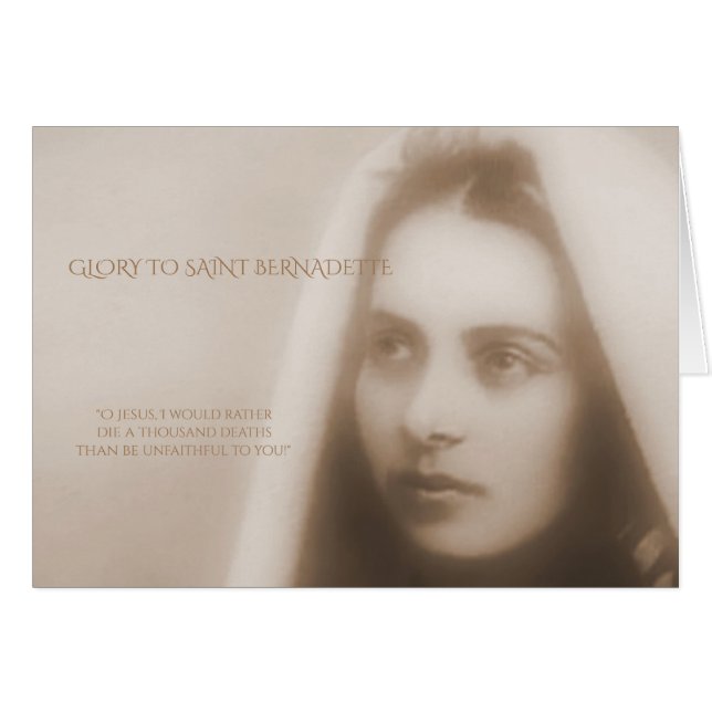 Gloire à Saint Bernadette (Devant horizontal)